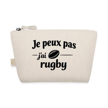 I can't, I have rugby – Humour, sport and passion - Organic Pouch - nature - Front