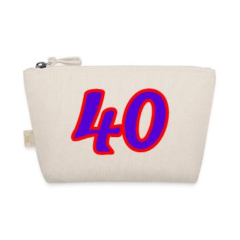 40. 40 YEARS. 40th ANNIVERSARY. 40 YEARS ANNIVERSARY. - Organic Pouch - nature - Front