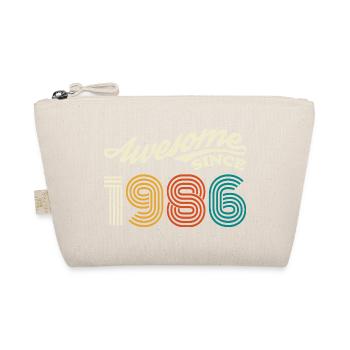 Awesome since 1986 retro logo - Organic Pouch - nature - Front