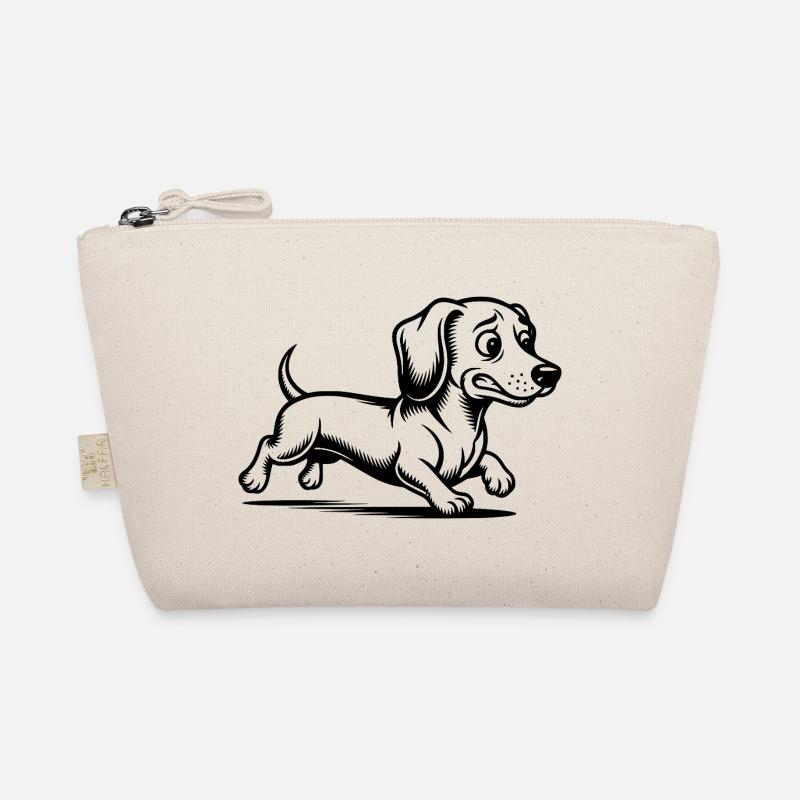 Promenade de chiots teckels à course Trousse biologique