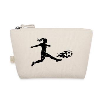 Silhouette féminine de football - Trousse biologique - nature - Devant