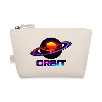 Geometrische Saturn-Umlaufbahn Retro Synthwave 80s - Bio-Täschchen - Natur - Vorne