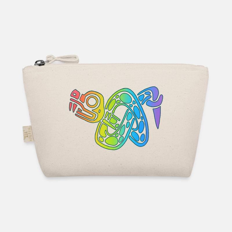 Multicolor snake knot Organic Pouch