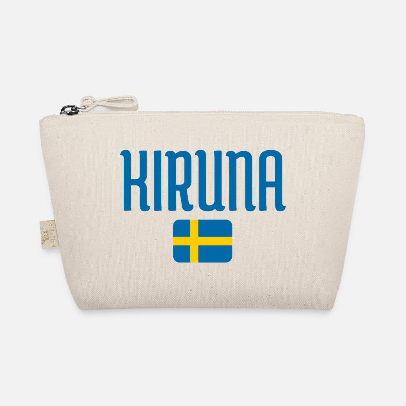 Kiruna with the Swedish Flag Organic Pouch