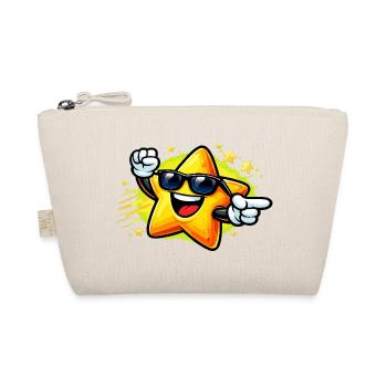 Sunny Star with Sunglasses - Organic Pouch - nature - Front