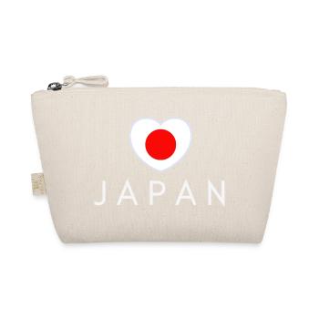 Cœur du drapeau du Japon, j’aime le Japon - Trousse biologique - nature - Devant