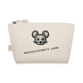 Mausgezeichnete Lage – Lustiges Maus Wortspiel - Bio-Täschchen - Natur - Vorne