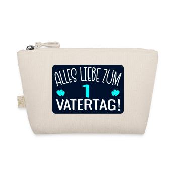 Baby Erster Vatertag - Bio-Täschchen - Natur - Vorne