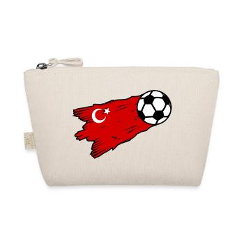 Turkish Flag Football Graphic - Organic Pouch - nature - Front