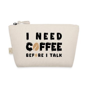 Ich brauche Kaffee, bevor ich lustige Kaffeeliebhaber Gif rede - Bio-Täschchen - Natur - Vorne