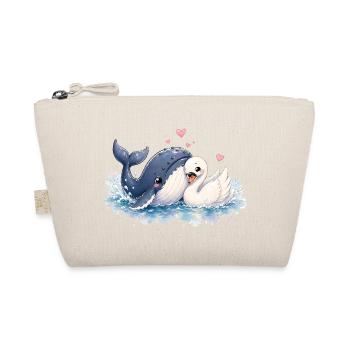 Wal & Schwan - Hope & Schwen in Love - Bio-Täschchen - Natur - Vorne