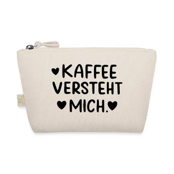 Kaffee Versteht Mich Morgenmuffel Koffeinjunkie - Bio-Täschchen - Natur - Vorne