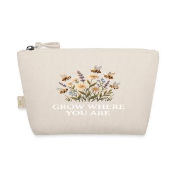 Grow Where You Are Floral Bees Cottagecore Farm - Bio-Täschchen - Natur - Vorne