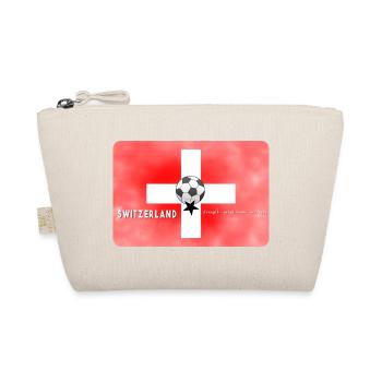 Switzerland Football Swiss flag with football - Organic Pouch - nature - Front