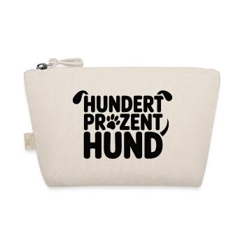 Hundertprozent Hund Typo Pfoten - Bio-Täschchen - Natur - Vorne