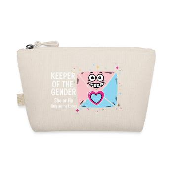 Gender Reveal Baby Shower Keeper Of The Gender - Organic Pouch - nature - Front