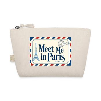 Meet Me in Paris Poster - Organic Pouch - nature - Front