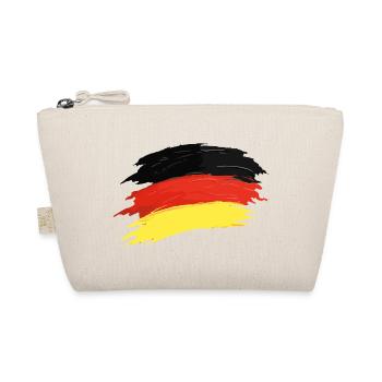 Deutschland Flagge Pinselstrich Deutschland Fan - Bio-Täschchen - Natur - Vorne