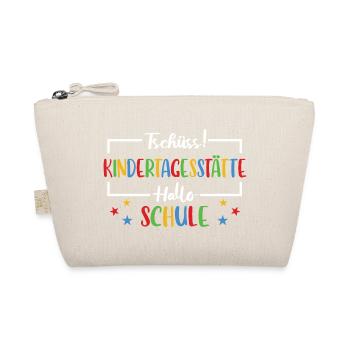 Kita Abschied Hallo Schule Erstklässler - Bio-Täschchen - Natur - Vorne