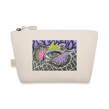 Psychedelic Single Eye Pattern - Organic Pouch - nature - Front