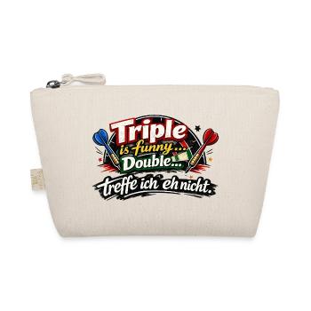 Triple ist funny, Double treffe ich nicht - Bio-Täschchen - Natur - Vorne