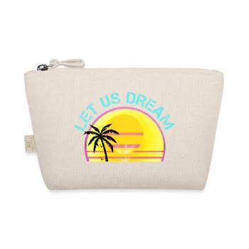 Let Us Dream Sunset Palm Retro and vintage mix for - Organic Pouch - nature - Front