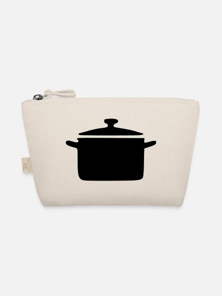 Kochtopf Topf kochen Geschenk Koch Köchin - Bio-Täschchen - Natur