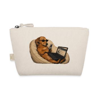 Hunde-Dackel-Laptop-Humor - Bio-Täschchen - Natur - Vorne