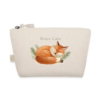 Winter Calm Fox Cozy Winter - Organic Pouch - nature - Front