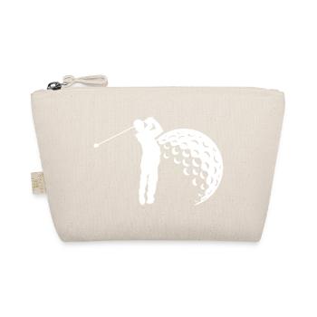 Golf Schwung Silhouette - Bio-Täschchen - Natur - Vorne