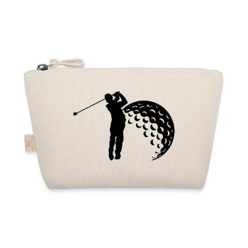 Golf Schwung Silhouette - Bio-Täschchen - Natur - Vorne