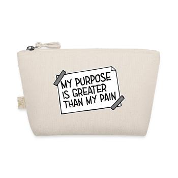 Mon but est plus grand que ma douleur, ce qui signifie le logo des guillemets - Trousse biologique - nature - Devant