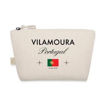 Vilamoura Portugal Coordinates Travel Souvenir - Organic Pouch - nature - Front