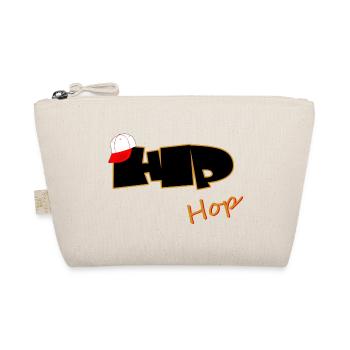 Hip Hop Typo with Baseball Cap - Organic Pouch - nature - Front