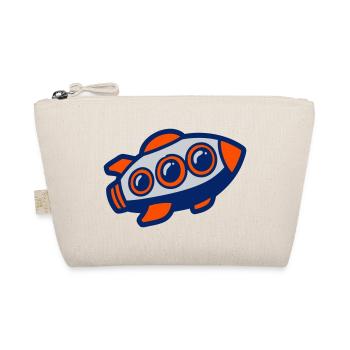 Space Rocket Illustration - Organic Pouch - nature - Front