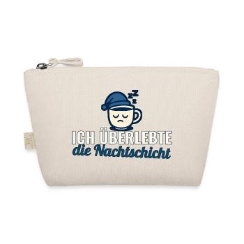 Ich überlebte die Nachtschicht – Pflege Geschenk - Bio-Täschchen - Natur - Vorne