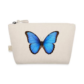 Blue Morpho Butterfly Realistic Style - Organic Pouch - nature - Front