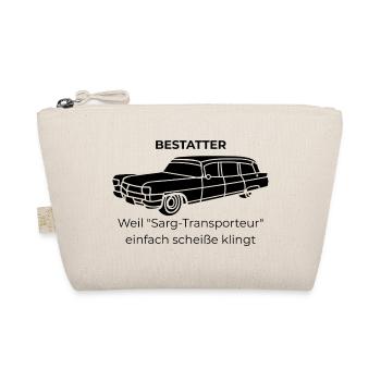 Lustiges Bestatter T-Shirt - Weil Sarg-Transporteu - Bio-Täschchen - Natur - Vorne