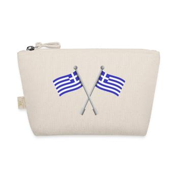 Griechische Flagge - Bio-Täschchen - Natur - Vorne