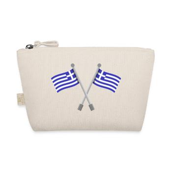 Griechische Flagge - Bio-Täschchen - Natur - Vorne