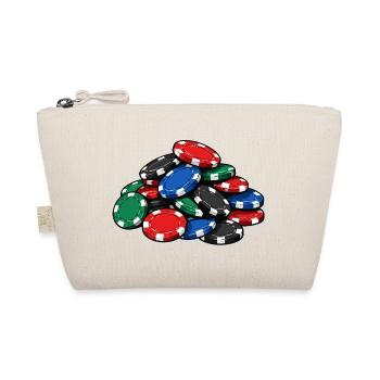 Pokerchips Pyramide Motiv - Bio-Täschchen - Natur - Vorne