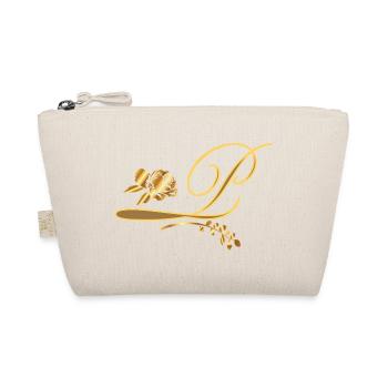 Initiale P mit Rose - Bio-Täschchen - Natur - Vorne