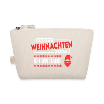 Weihnachten 2026 Party Weihnachtsfeier XMAS Fete - Bio-Täschchen - Natur - Vorne
