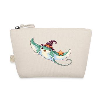Mantarochen mit Muschelhexenhut - Bio-Täschchen - Natur - Vorne
