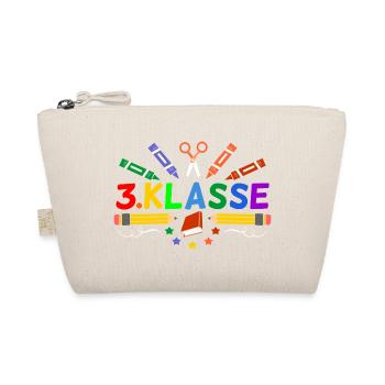 3.Klasse Geschenk Erster Schultag Schulanfang - Bio-Täschchen - Natur - Vorne