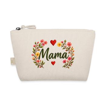 Watercolor Floral Mama Cute Mother's Day T-Shirt - Bio-Täschchen - Natur - Vorne