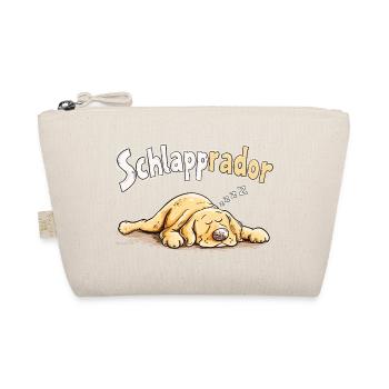 Schlapprador Labrador Schlafmütze Hund Humor - Bio-Täschchen - Natur - Vorne