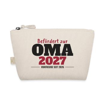 Befördert zur Oma 2027 - Bio-Täschchen - Natur - Vorne