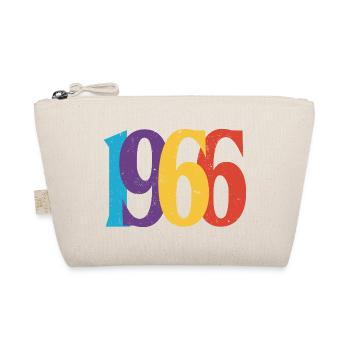 Geburtstag 1966 Geboren 1966 Vintage-Retro-Geschenk - Bio-Täschchen - Natur - Vorne