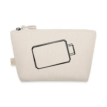 Batterie handgezeichnet - Bio-Täschchen - Natur - Vorne